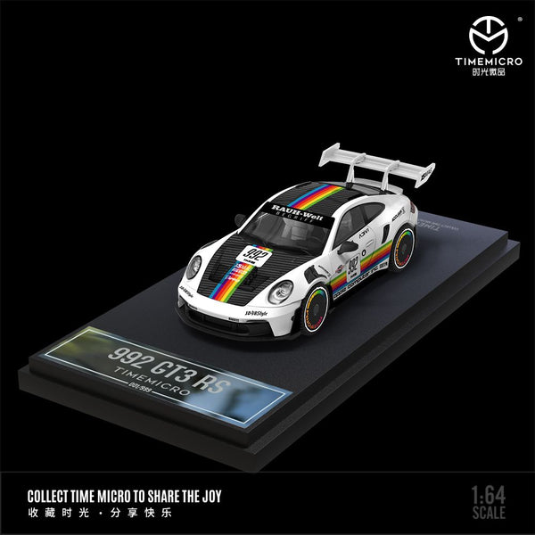PREORDER TIME MICRO 1/64 992 GT3 RS White Apple TM644611 (Approx. Release Date: APRIL 2024 and subject to the manufacturer's final decision)