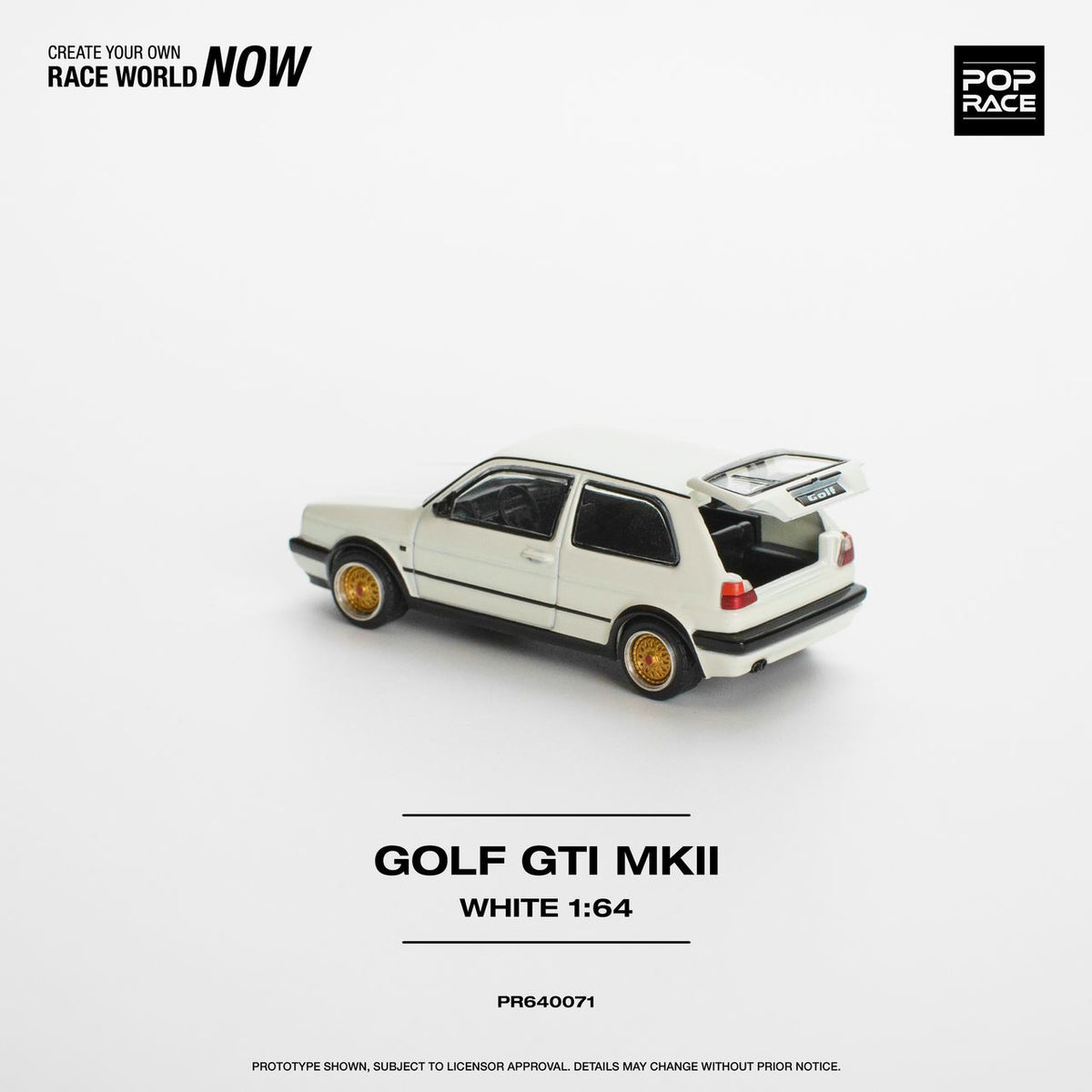 Volkswagen Golf GTI MK2 White 1/64 scale (pre-order) – Hanz Driven