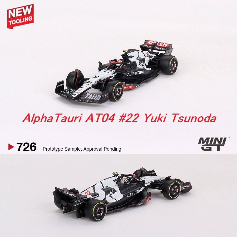 PREORDER MINI GT 1/64 AlphaTauri AT04 #22 Yuki Tsunoda 2023 F1 