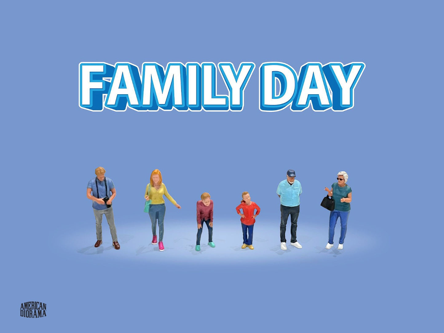 AMERICAN DIORAMA 1/64 Figure Set - Family Day AD-2410