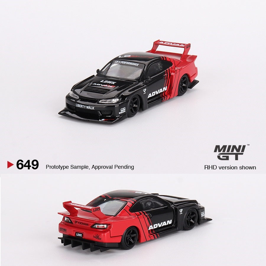 PREORDER MINI GT 1/64 Nissan LB-Super Silhouette S15 SILVIA ADVAN RHD  MGT00649-R (Approx. Release Date : JULY 2024 subject to manufacturer's  final