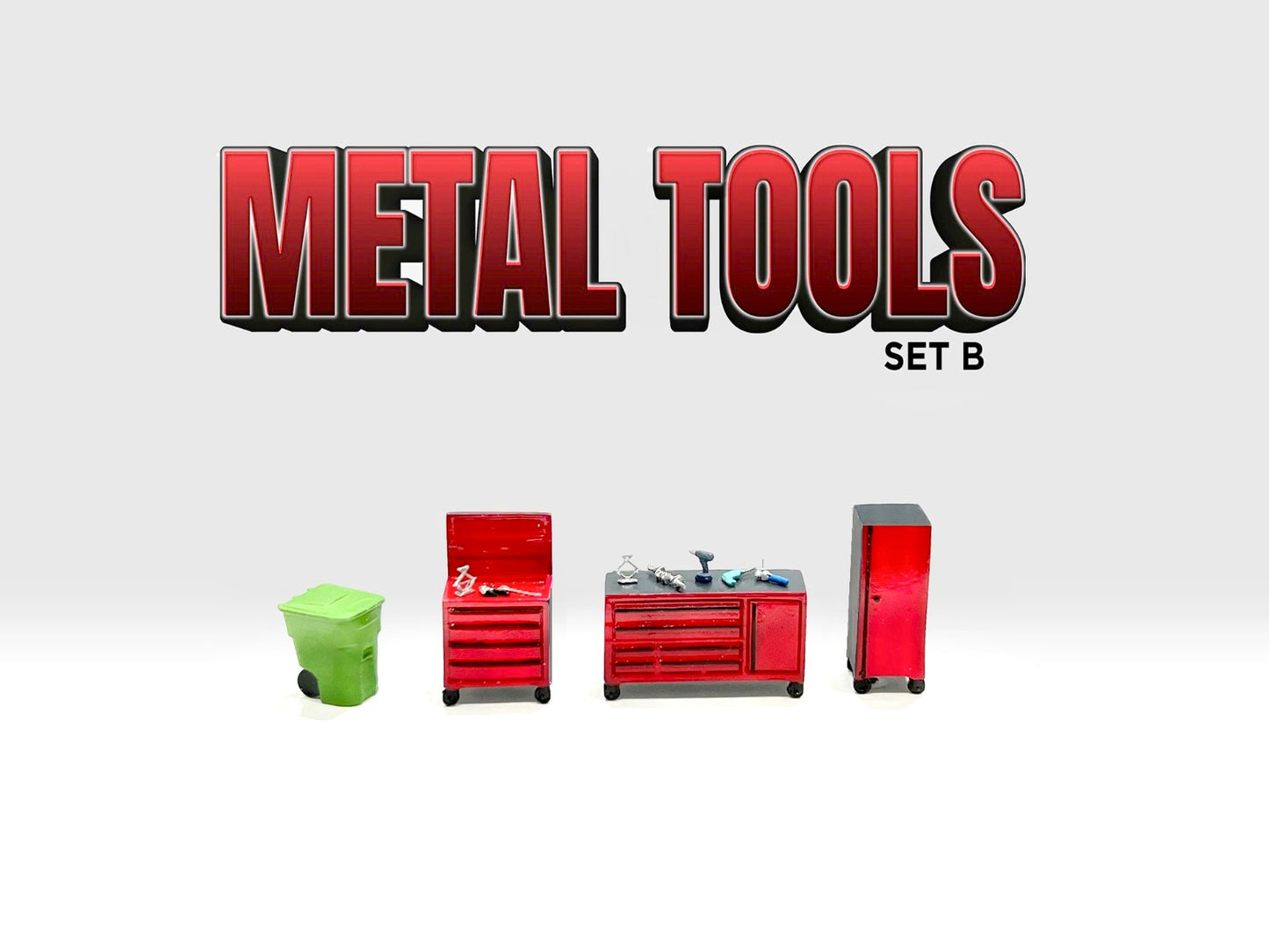 AMERICAN DIORAMA 1/64 Figure Set - Metal Tools Set B AD-2411