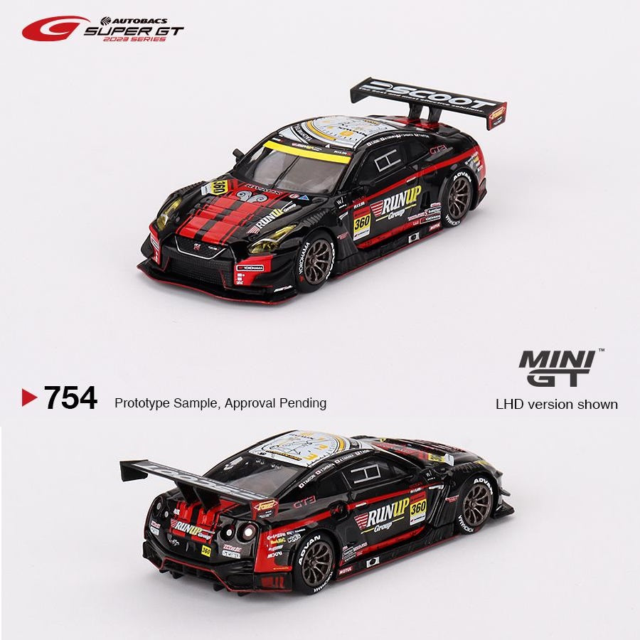 MINI GT 1/64 Nissan GT-R NISMO GT3 #360 "RUNUP RIVAUX GT-R" TOMEI SPORTS 2023 SUPER GT SERIES MGT00754-L