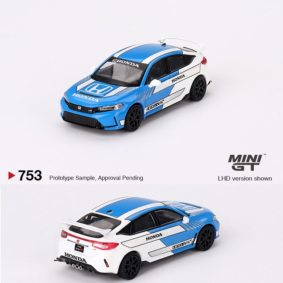 MINI GT 1/64 Honda Civic Type R #3 2023 Pace Car Blue