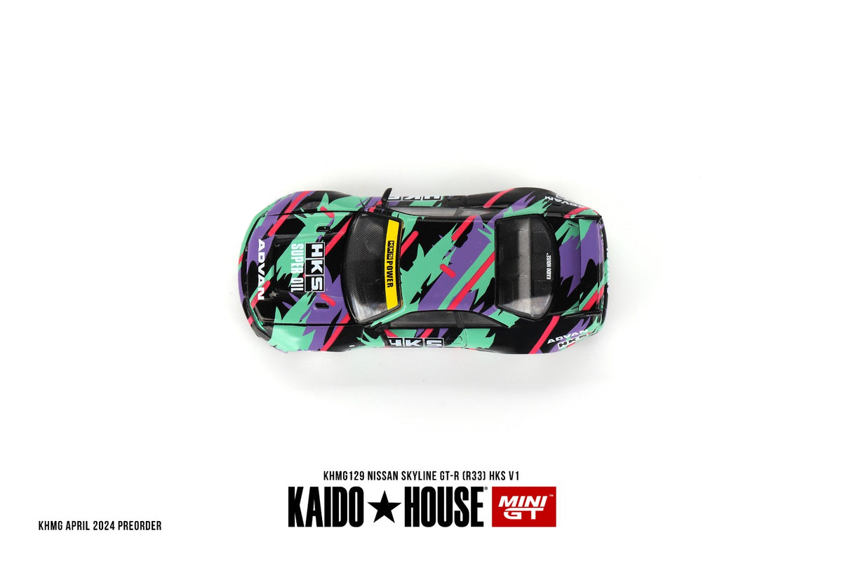 専用　３台　　街道ハウス　SKYLINE GT-R HKS V1　チェイス CHASE ! Mini GT x Kaido House 1:64 Nissan GT-R (R33) HKS V1