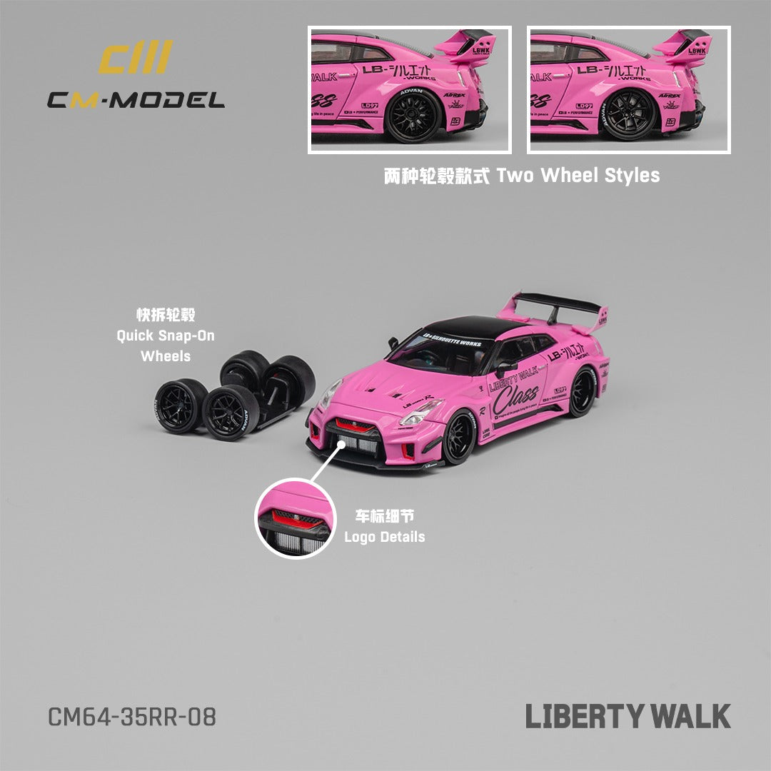 PREORDER CM MODEL 1/64 Nissan LBWK GT35RR Pink CM64-35RR-08 