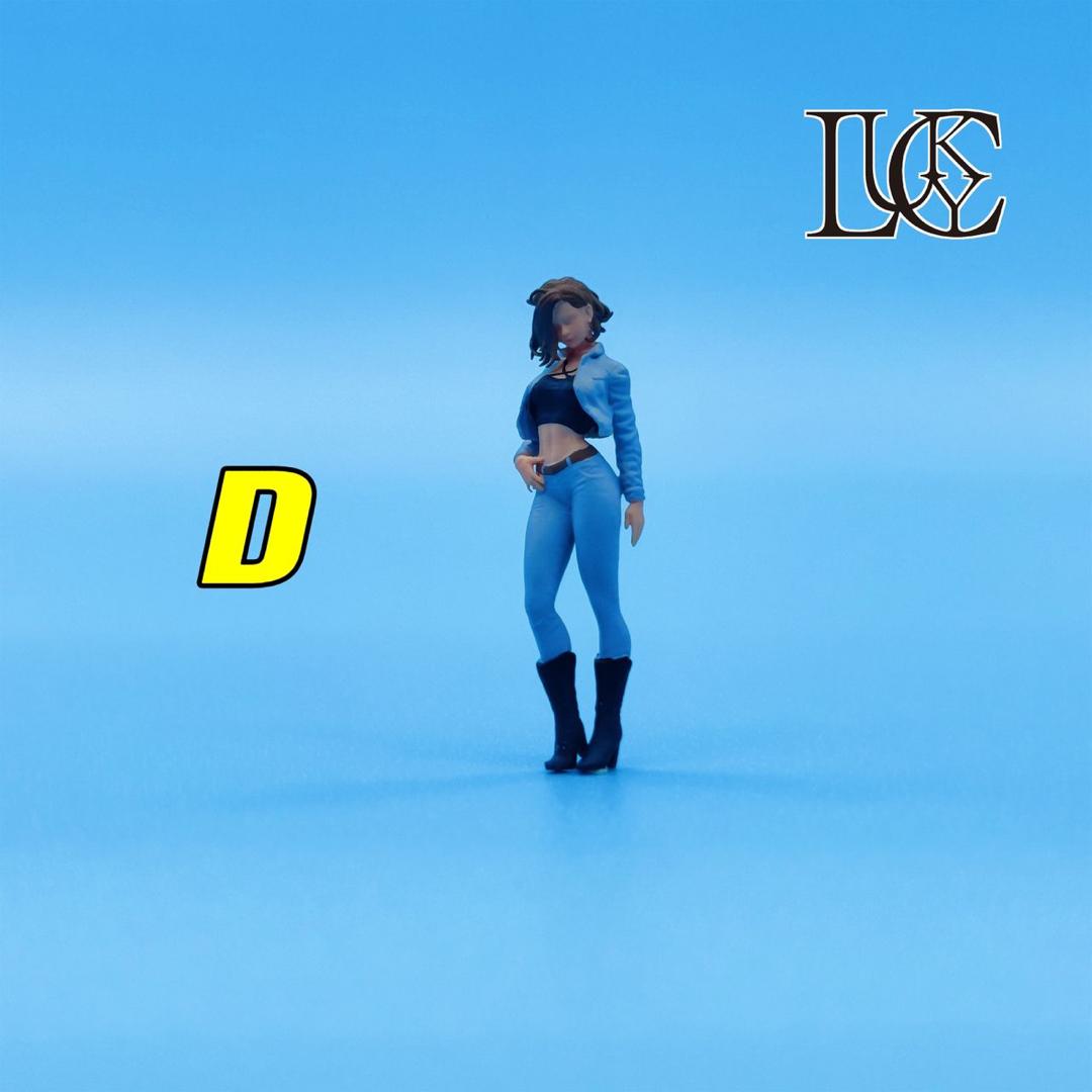 Lucky Studio 1/64 Girl Figurine LK2024050612 (D)