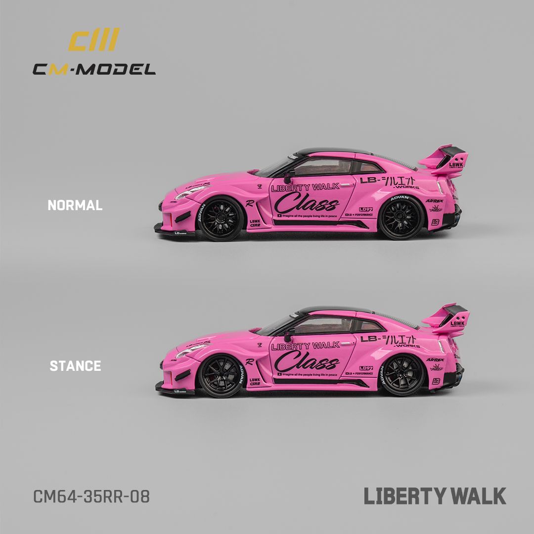 CM MODEL 1/64 Nissan LBWK GT35RR Pink CM64-35RR-08