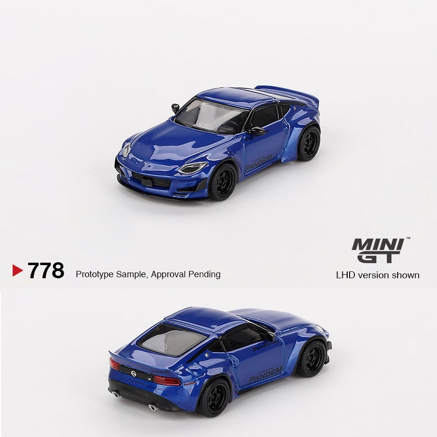 PREORDER MINI GT 1/64 Nissan Z Pandem Seiran Blue LHD MGT00778-L (Approx.  Release Date : Q3 2024 subject to manufacturer's final decision)