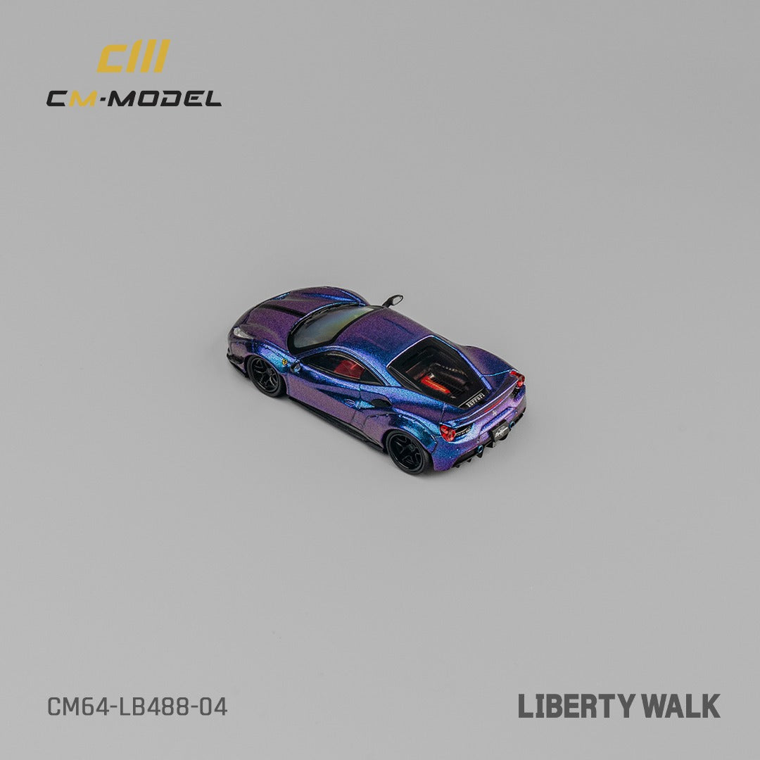 CM MODEL 1/64 LBWK 488 Widebody Metallic Purple CM64-LB488-04