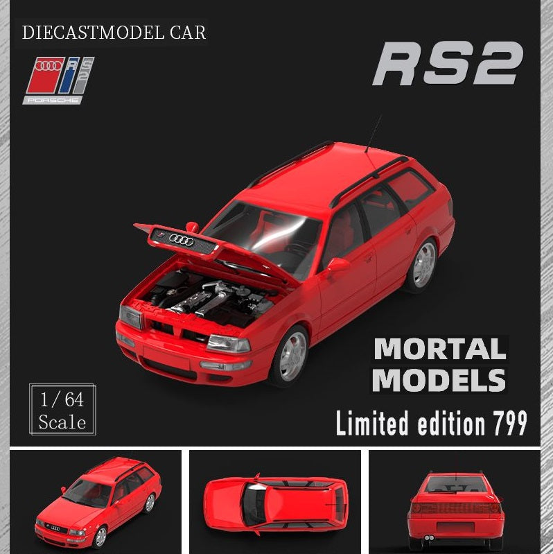 PREORDER MORTAL 1/64 Audi RS2 Avant - RED (Approx. Release Date: SEPTEMBER 2024 and subject to the manufacturer's final decision)