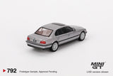 PREORDER MINI GT 1/64 BMW 750IL Aspen Silver Metallic MGT00792-L (Approx. Release Date : Q4 2024 subject to manufacturer's final decision)