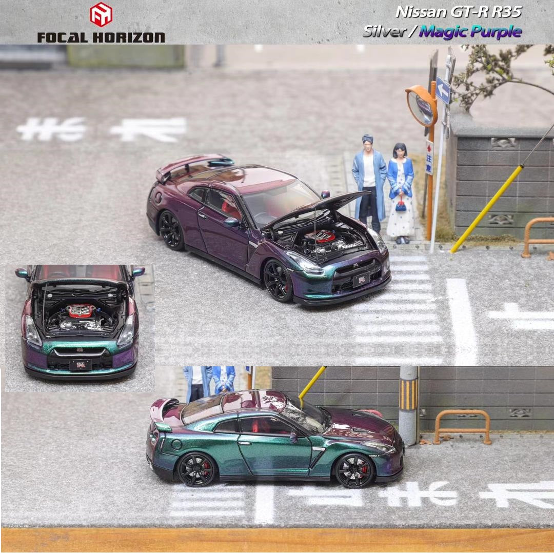 FOCAL HORIZON 1/64 GT-R R35 with Open Hood - Magic Purple – Tokyo