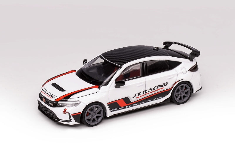 PREORDER MOTORHELIX 1/64 Honda Civic Type R FL5 J's Racing - White/Red (Approx. Release Date: SEPTEMBER 2024 and subject to the manufacturer's final decision)
