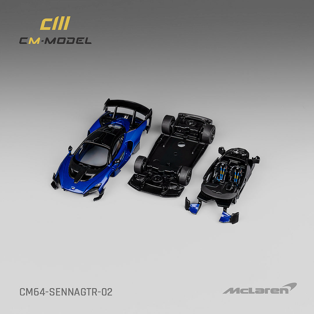 CM MODEL 1/64 Mclaren Senna GTR Metallic Blue CM64-SennaGTR-02