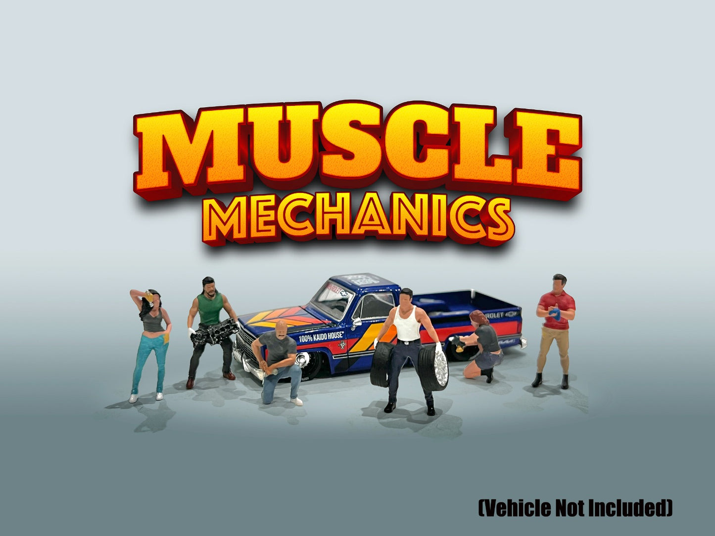 AMERICAN DIORAMA 1/64 Figure Set - Muscle Mechanics AD-2417