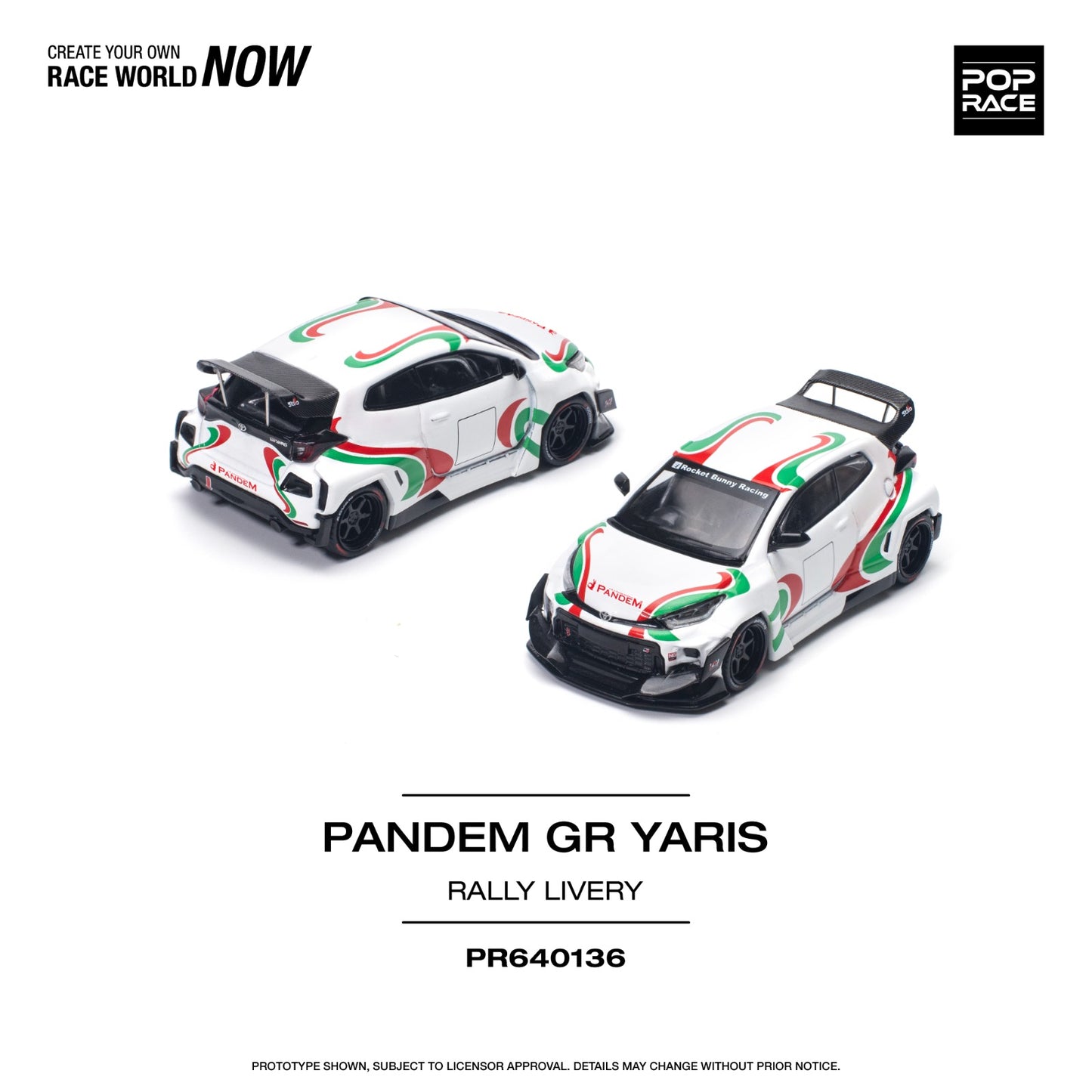 POPRACE 1/64 PANDEM GR YARIS - RALLY LIVERY PR640136
