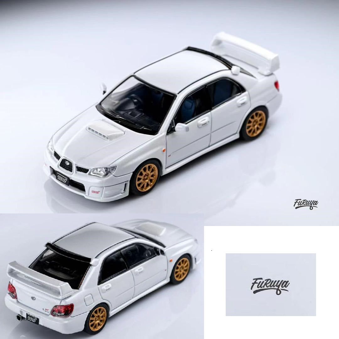 Furuya 1/64 Subaru Impreza WRX STi Version 9 Sedan - Pearl White