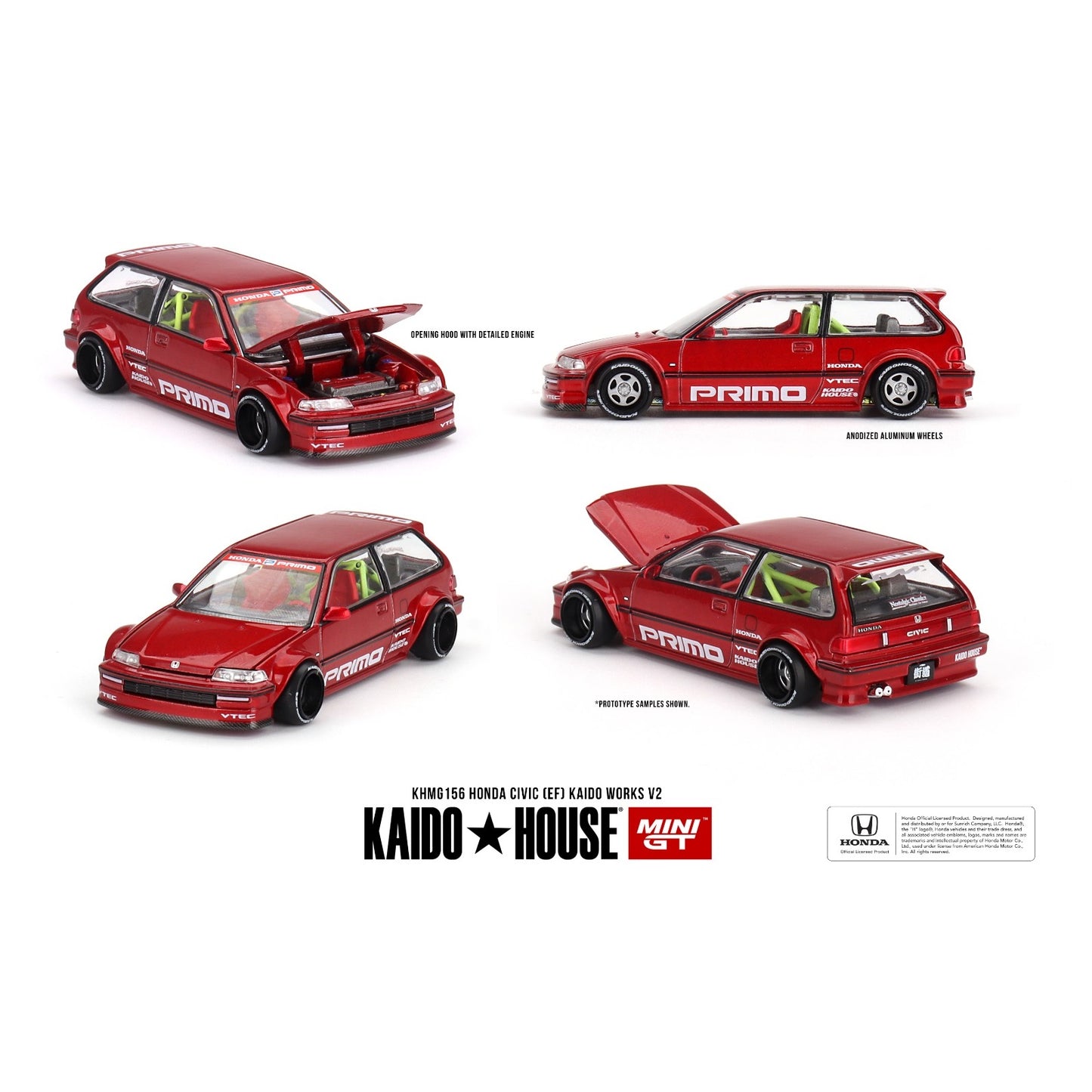 MINI GT x Kaido House 1/64 Honda Civic (EF) Kaido Works V2 KHMG156