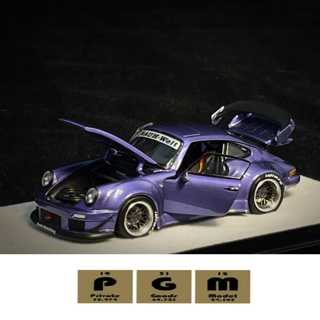 CM Model 1/64 Porsche 911 RWB964 in Metallic Flash Green - Rocketbox CM Model 1/64 Porsche 911 RWB964 in Metallic Flash Green - Rocketbox