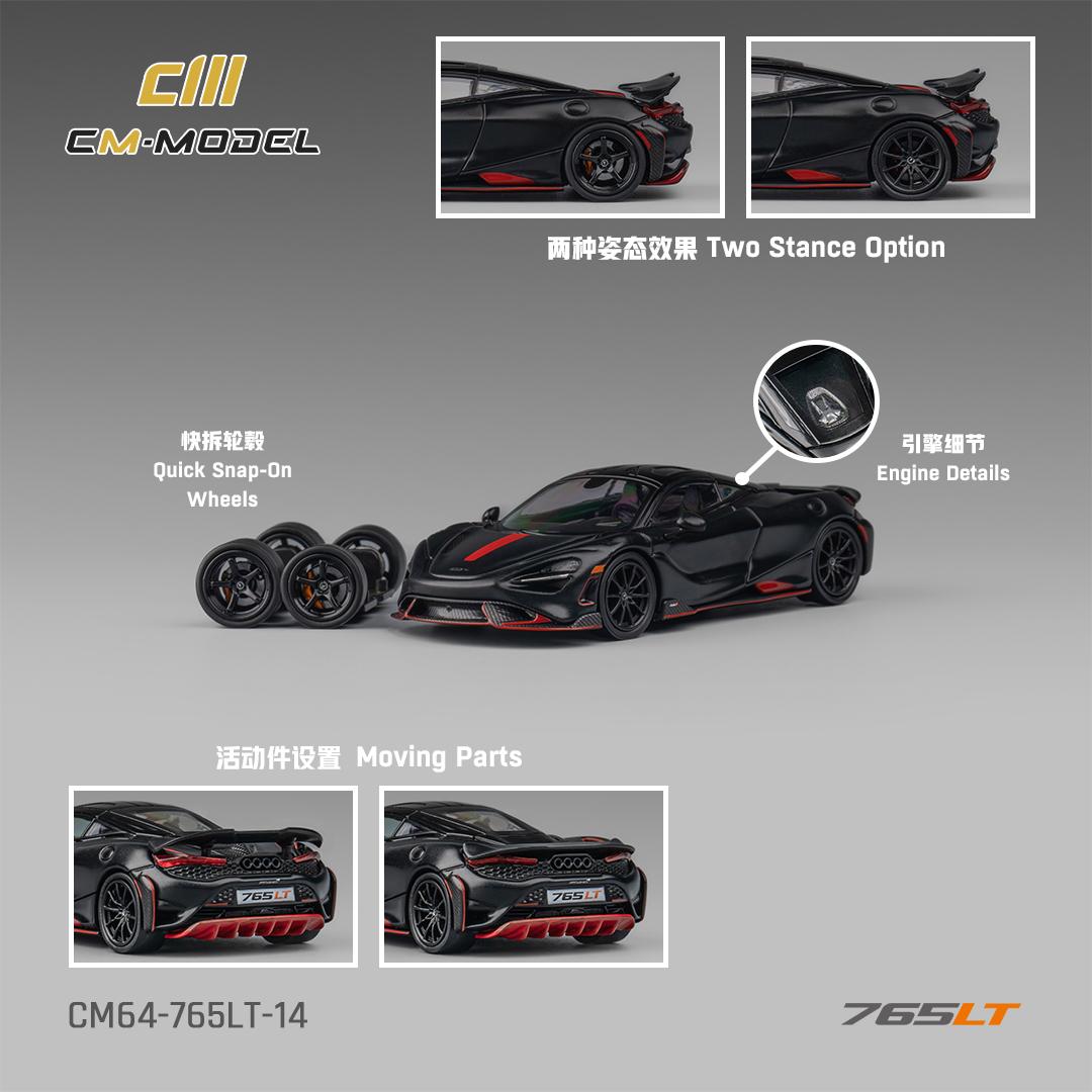 CM MODEL 1/64 Mclaren 765LT Matt Black CM64-765LT-14 – Tokyo Station