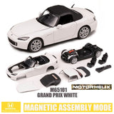 MOTORHELIX 1/64 Honda S2000 (AP2) - Grand Prix White (Magnetic Version)