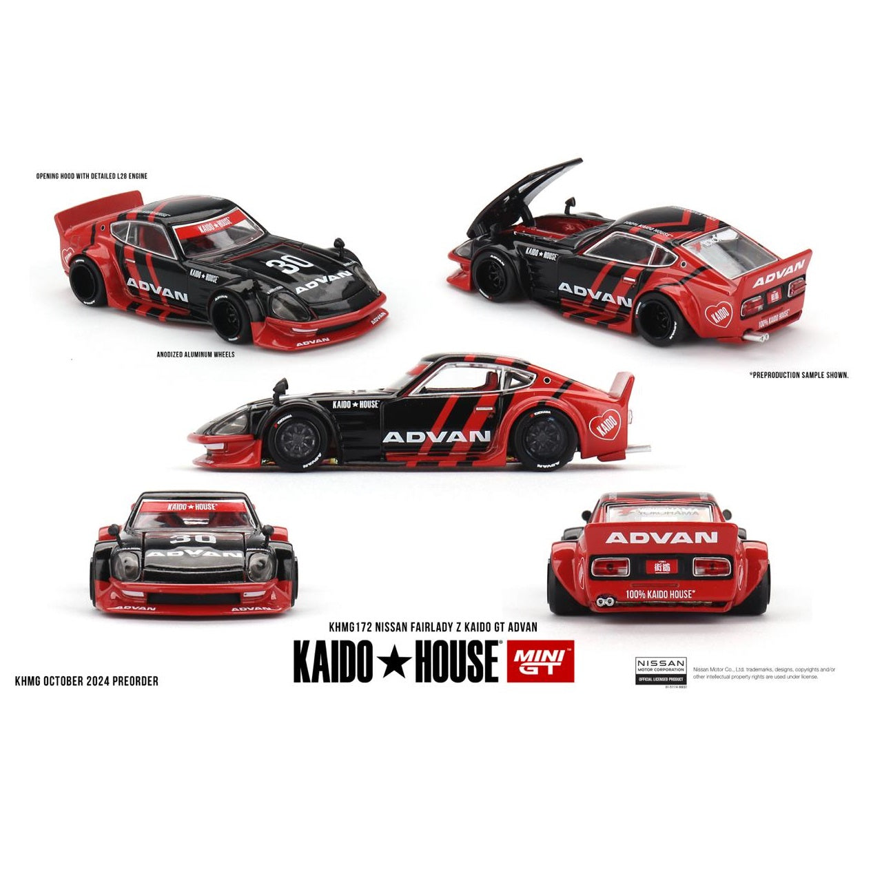 MINI GT x Kaido House 1/64 Nissan Fairlady Z Kaido GT ADVAN KHMG172