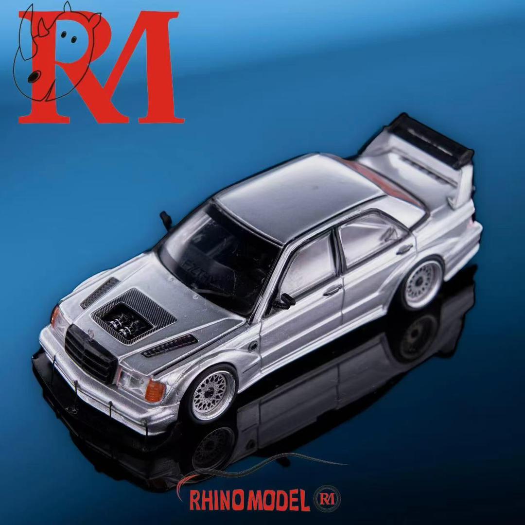 Rhino Model RM 1/64 Benz MERCEDES W201 190E - SILVER