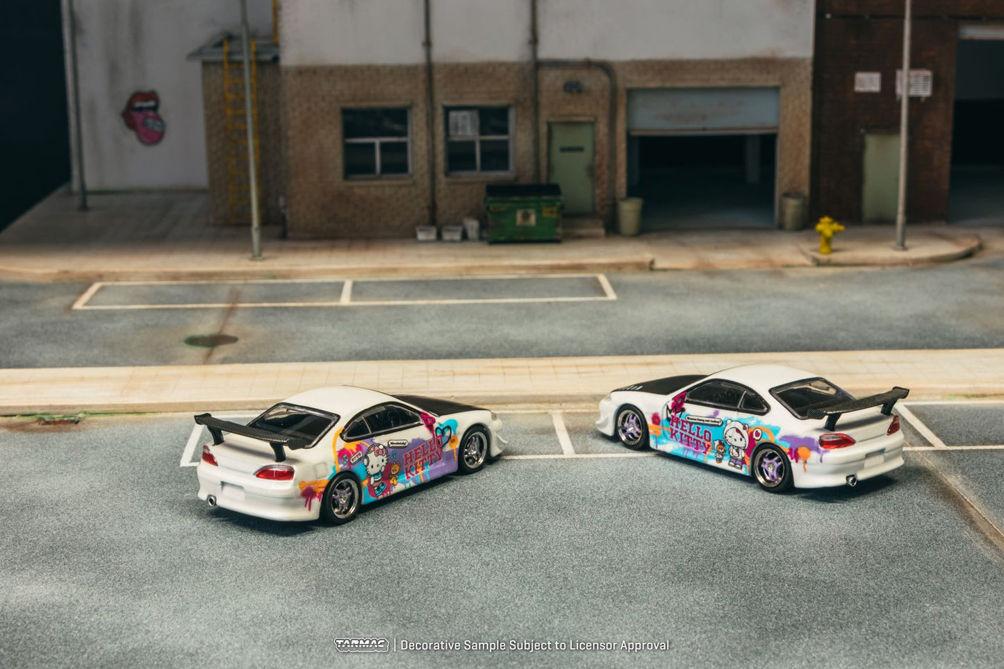 Tarmac Works 1/64 VERTEX Nissan (S15) Hello Kitty Drift Car (Indonesia Exclusive) T64G-023-HK2