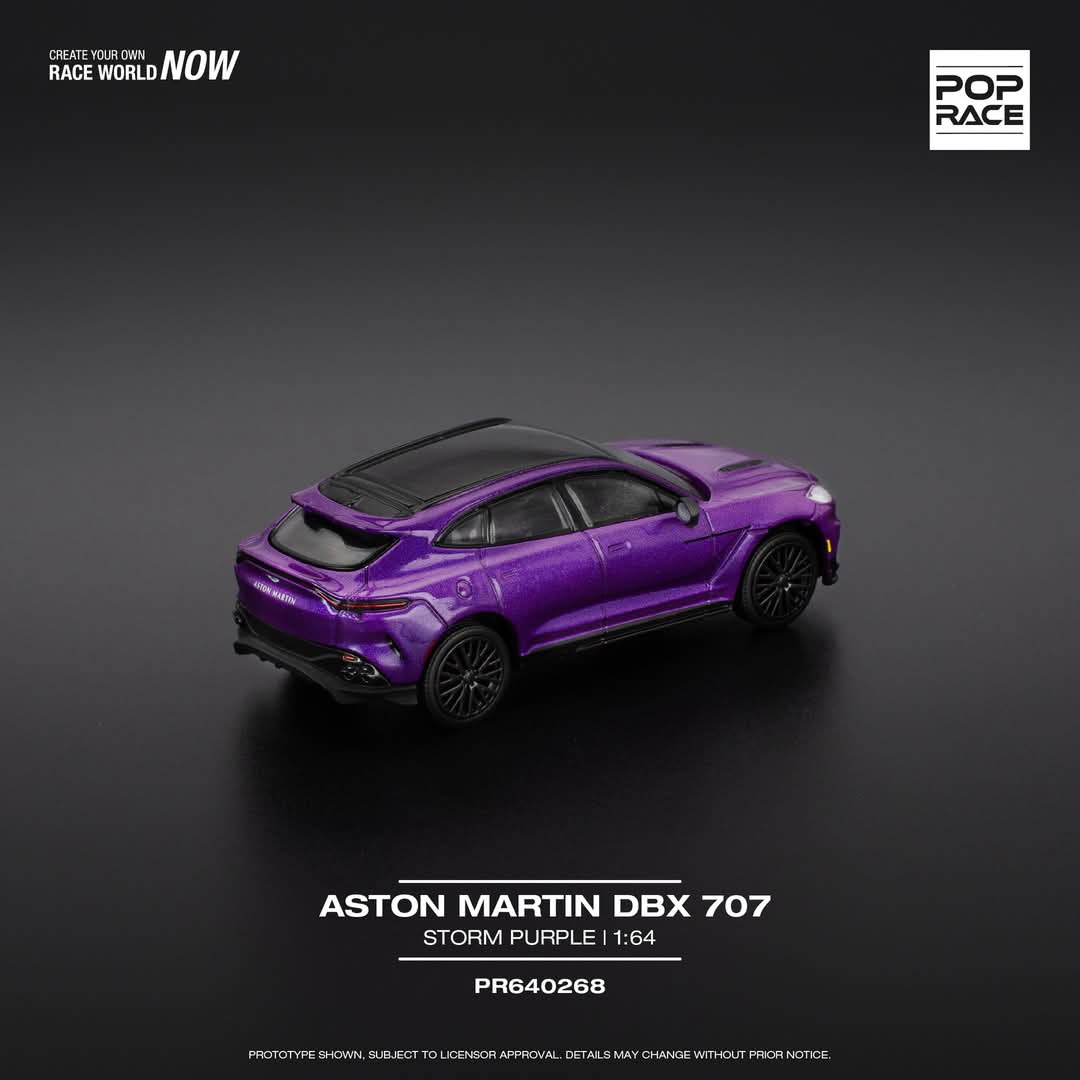 POPRACE 1/64 ASTON MARTIN DBX 707 - STORM PURPLE PR640268