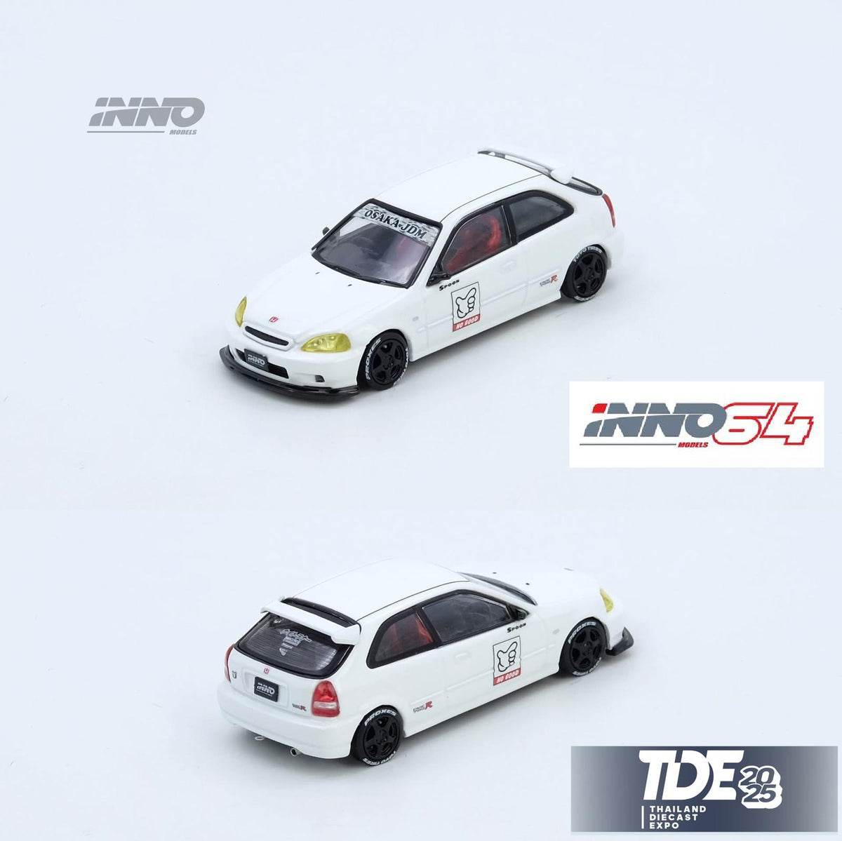 PREORDER INNO64 1/64 Honda Civic TYPE-R (EK9) White Thailand