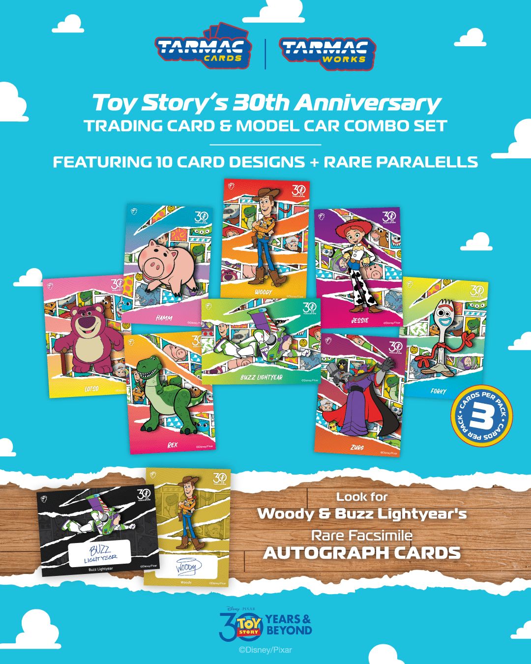 PREORDER Tarmac Works HOBBY64 1/64 Pandem Toyota GR Yaris Toy Story - 30th Anniversary Model Car + Trading Cards Combo Set T64-080-TS2 (Approx. Release Date : JUNE 2026 subject to manufacturer's final decision)