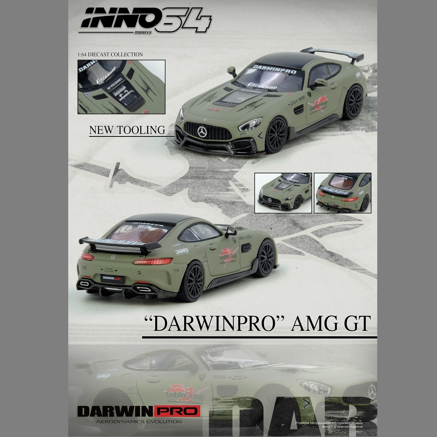 PREORDER INNO64 1/64 DARWIN PRO AMG GT IN64-AMGGT-DP01
