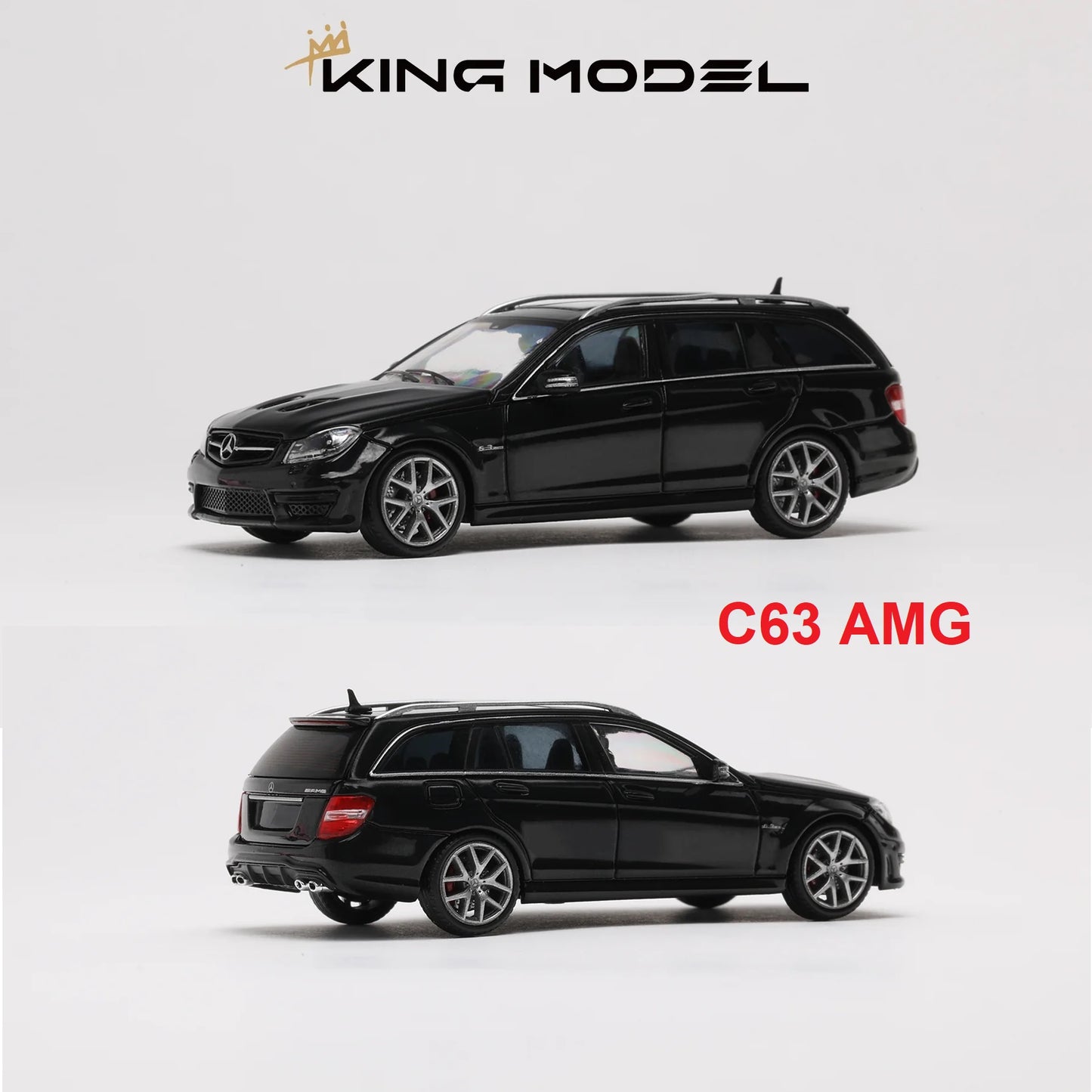 PREORDER KING MODEL 1/64 Benz C63 AMG W211 - BLACK (Approx. Release Date : Q3 2025 subject to manufacturer's final decision)