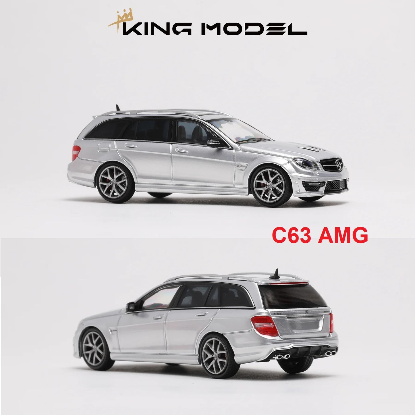 PREORDER KING MODEL 1/64 Benz C63 AMG W211 - SILVER (Approx. Release Date : Q3 2025 subject to manufacturer's final decision)