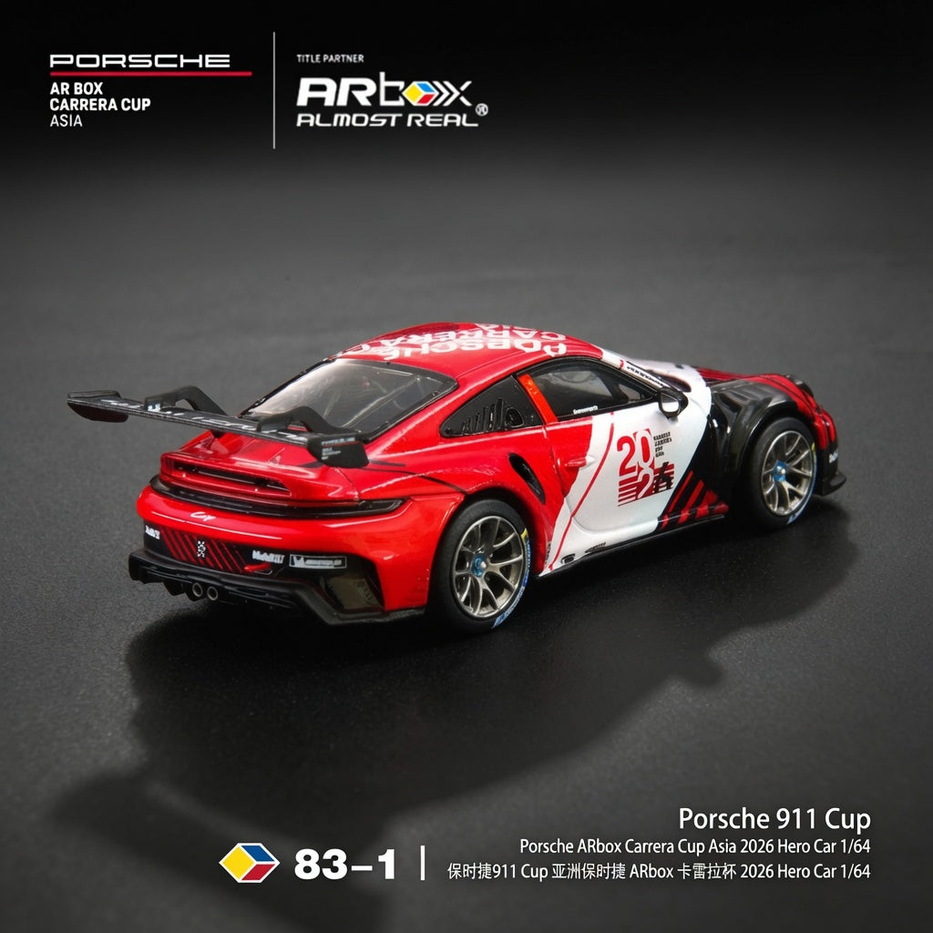 PREORDER Almost Real 1/64 Porsche 911 Cup Porsche ARbox Carrera Cup Asia 2026 Hero Car 640010001 (Approx. Release Date: Q1 2027 and subject to the manufacturer's final decision)