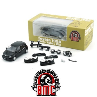 BM Creations 1/64 Toyota 1998 Yaris / Echo / Vitz 5 doors - Black RHD 64B0377