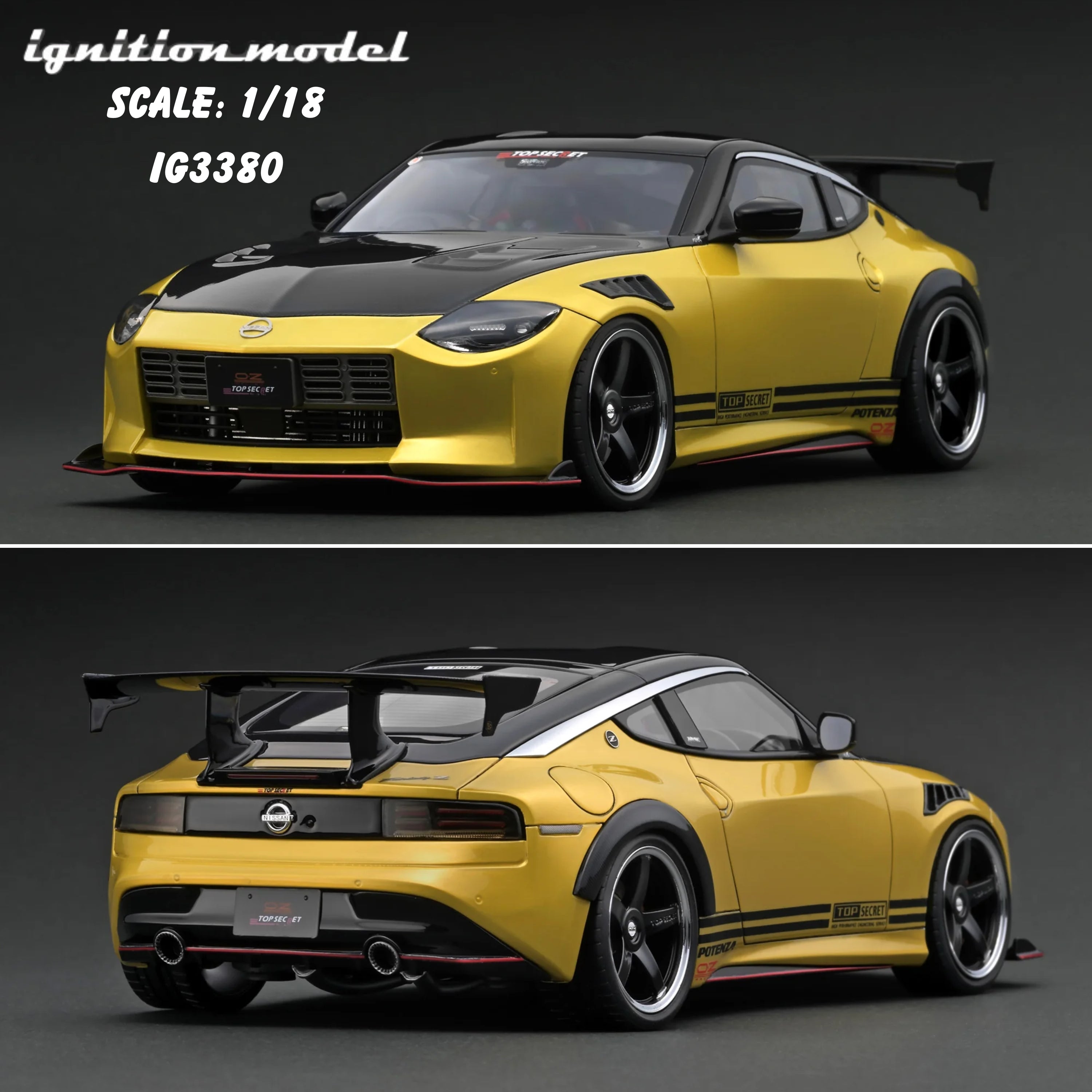 Ignition Model TOP SECRET Fairlady Z (RZ34) Gold IG3380 – Tokyo