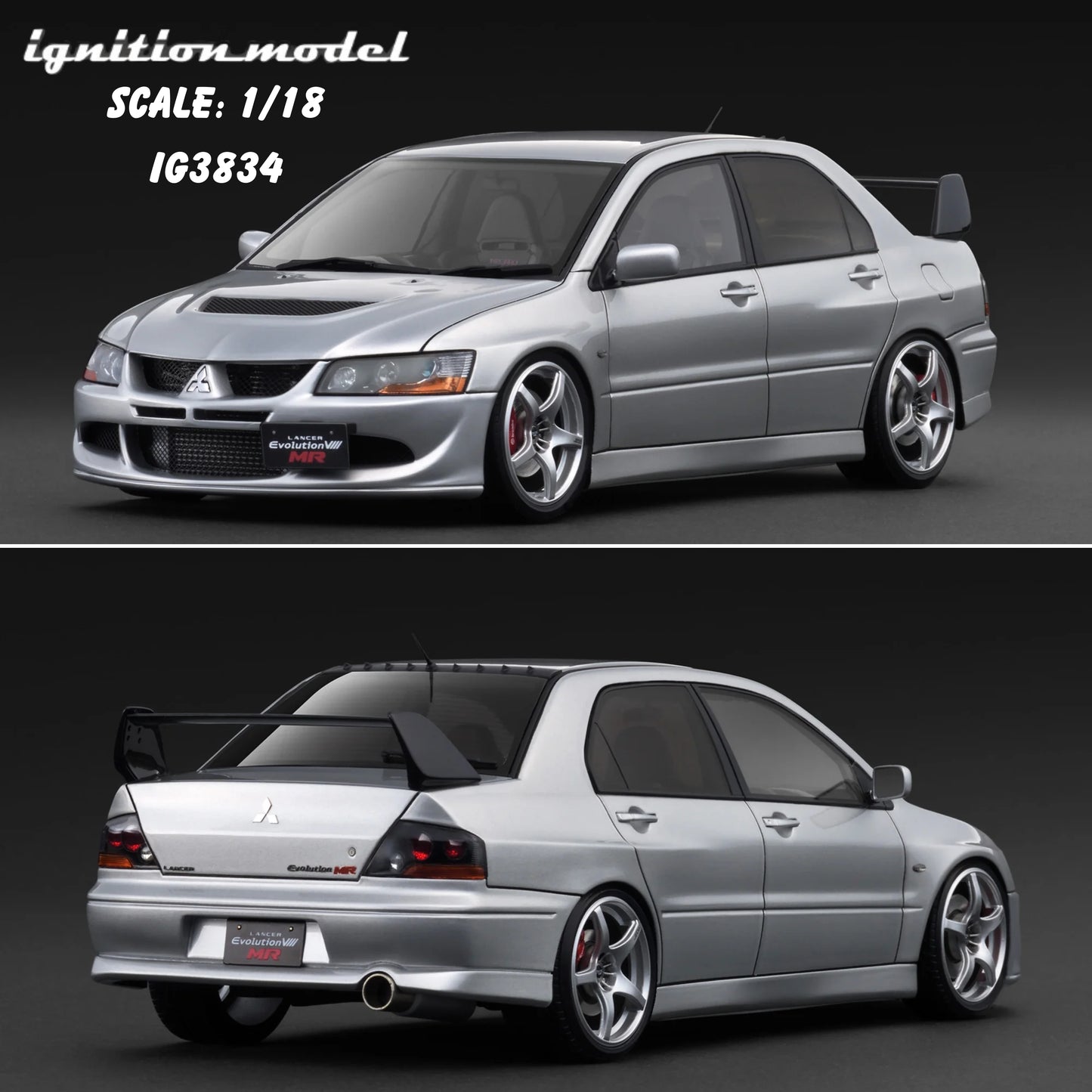 Ignition Model Mitsubishi Lancer EvolutionⅧ MR (CT9A) Silver IG3834