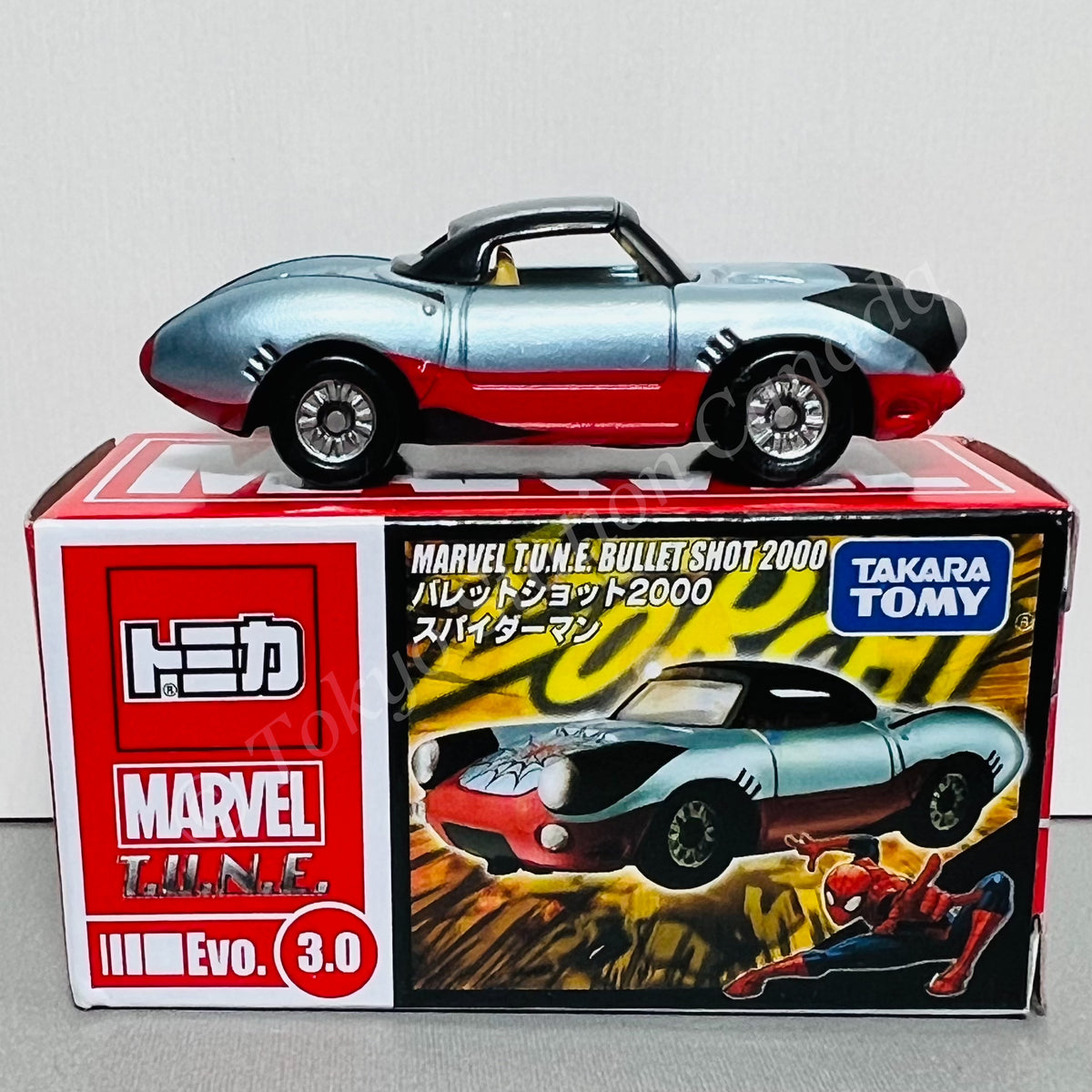 TOMICA MARVEL T.U.N.E. Evo 3.0 Bullet Shot 2000 Spiderman – Tokyo