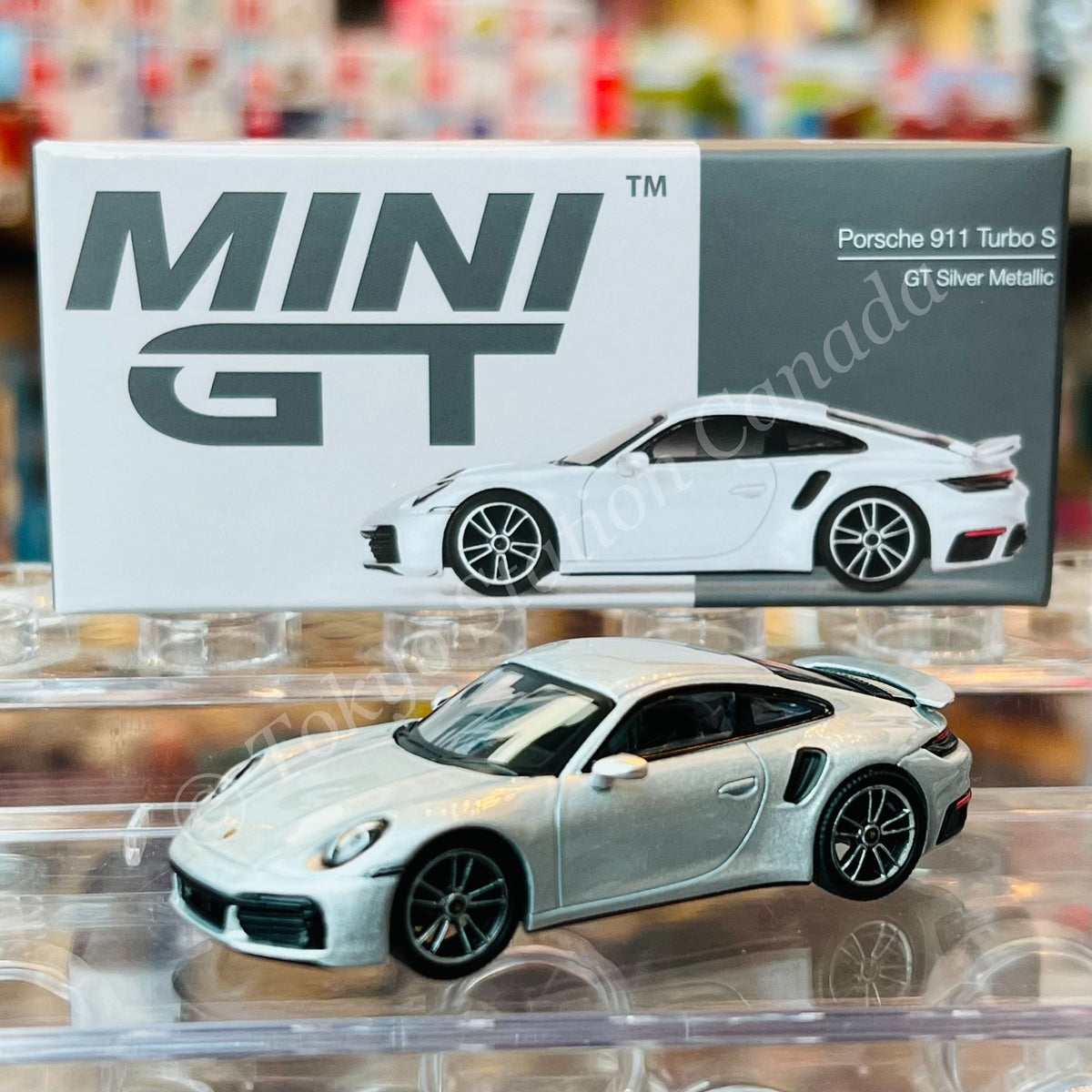 MINI GT Porsche 911 Turbo S GTシルバーメタリック 1/64スケール MINI GT「ポルシェ911 Turbo S」(GT