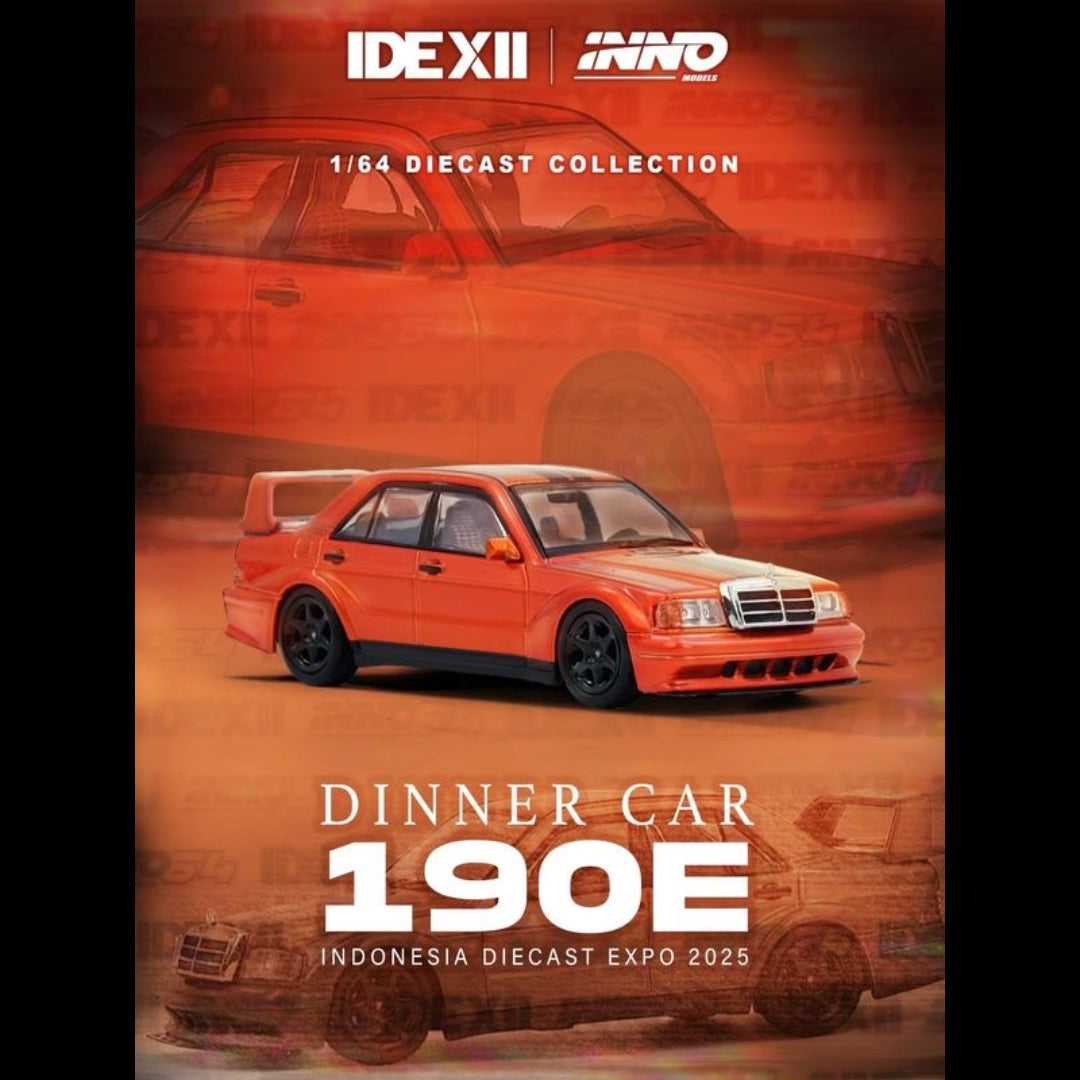 INNO64 190E Metallic Orange Indonesia Diecast Expo 2025 Dinner Edition IN64-190E-IDE25 **Limited to ONE per customer**