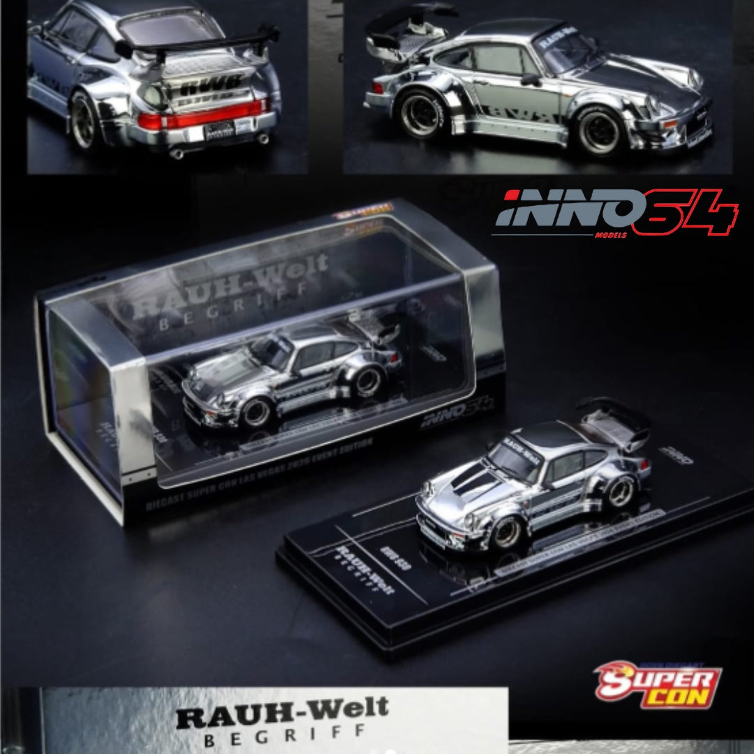INNO64 RWB 930 Chrome Silver DIECAST SUPER CON Las Vegas 2026 Event Edition IN64-RWB930-DSCLV26 **Limited to ONE per customer**