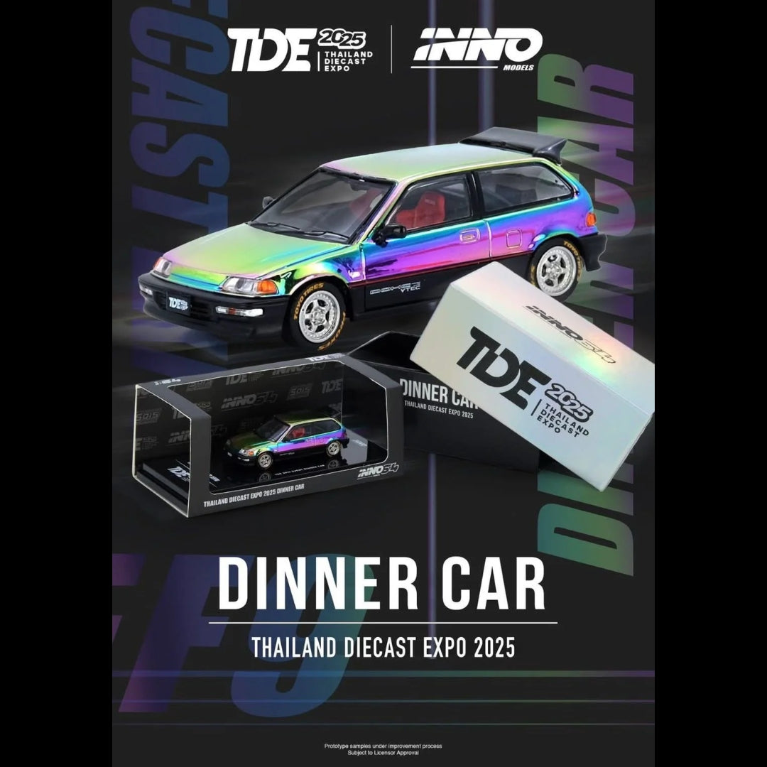 inno64 1/64 ホンダ シビック SiR TDE 2025 ディナーカー INNO64 HONDA CIVIC SiR (EF9) THAILAND DIECAST EXPO 2025 EVENT IN64