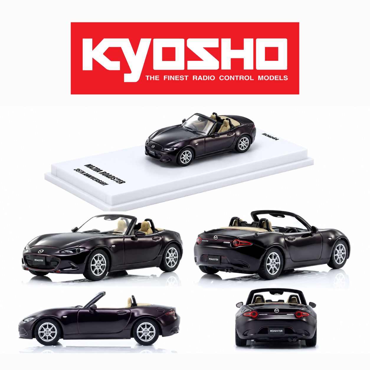 KYOSHO ORIGINAL 1/64scale Mazda Roadster 35th Anniversary K07132WR