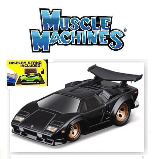 PREORDER Muscle Machines 1/64 Lamborghini Countach Black MS15578BK (Approx. Release Date : MAY 2024 subject to manufacturer's final decision)