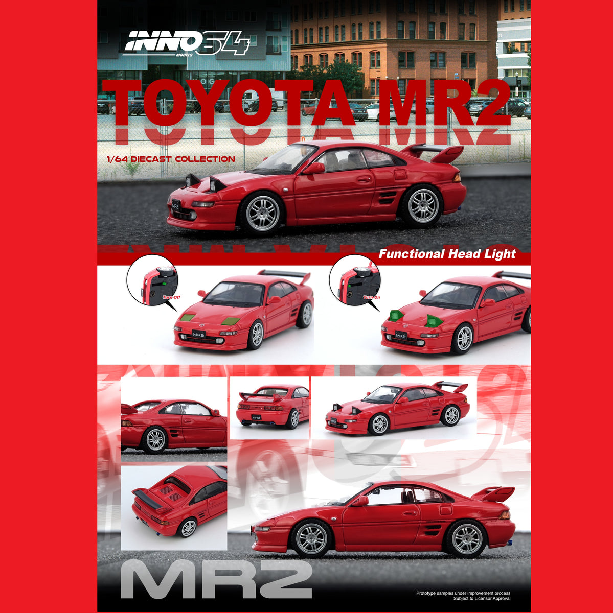 イーギー　イノモデル 1/64 トヨタ MR2 INNO Models(イノモデル) 1/64 (ダイキャスト製) Toyota MR2