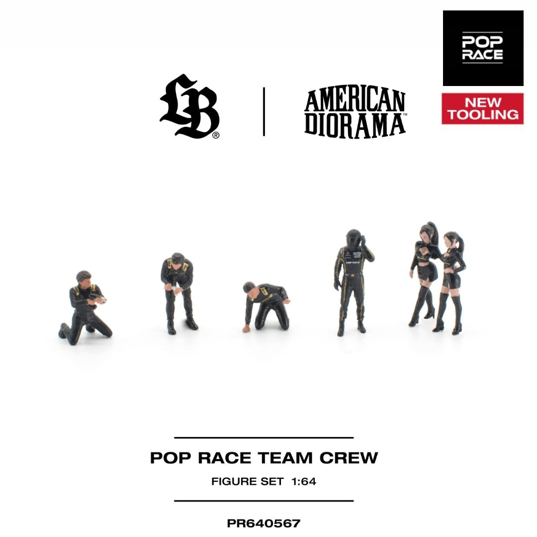 PREORDER POPRACE 1/64 POP RACE TEAM CREW (6 Figures) PR640567