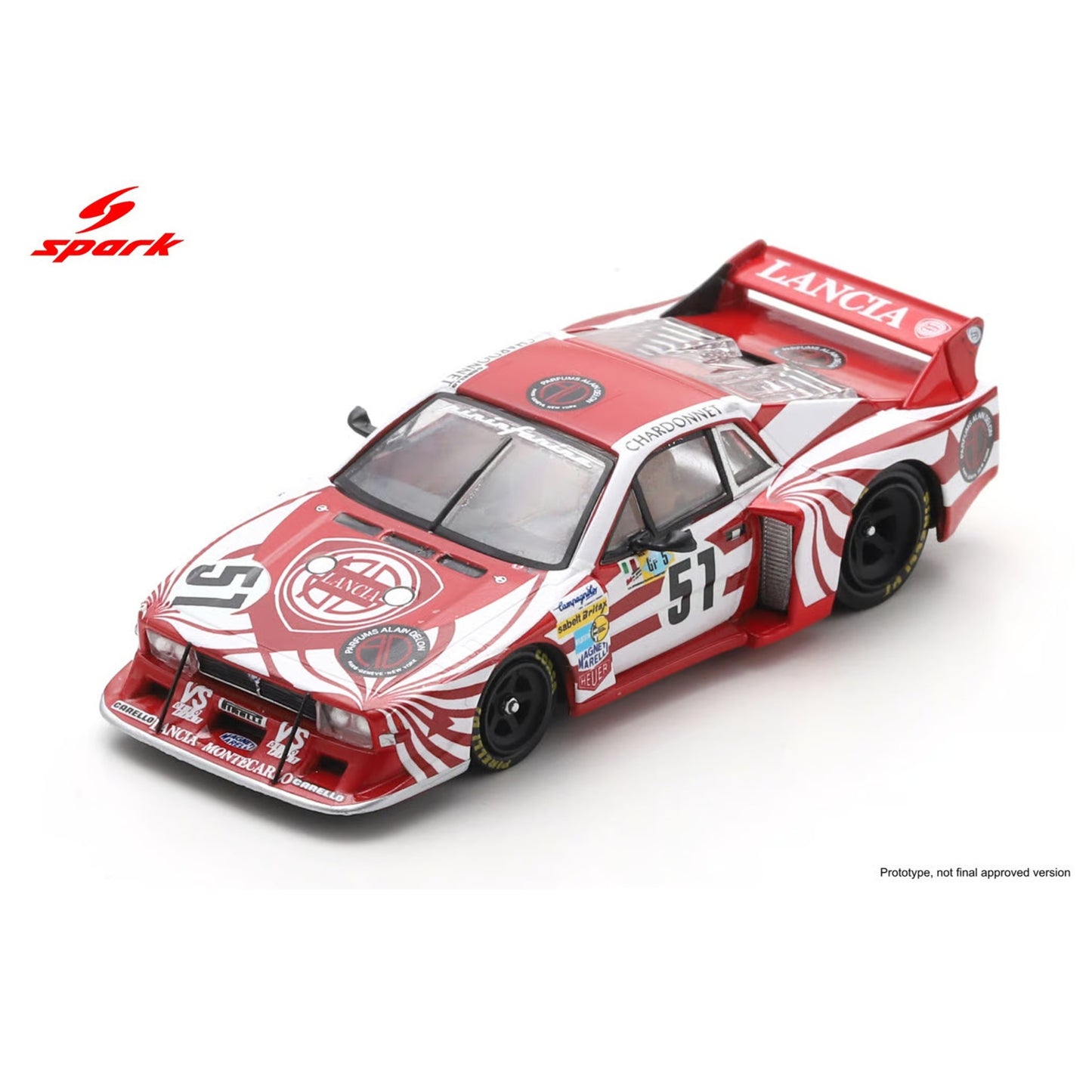 PREORDER SPARK 1/64 Lancia Beta Montecarlo Turbo No.51 Le Mans 24H 1980 B. Darniche - H. Heyer - T. Fabi 64S157 (Approx. Release Date : Q1 2027 subject to the manufacturer's final decision)