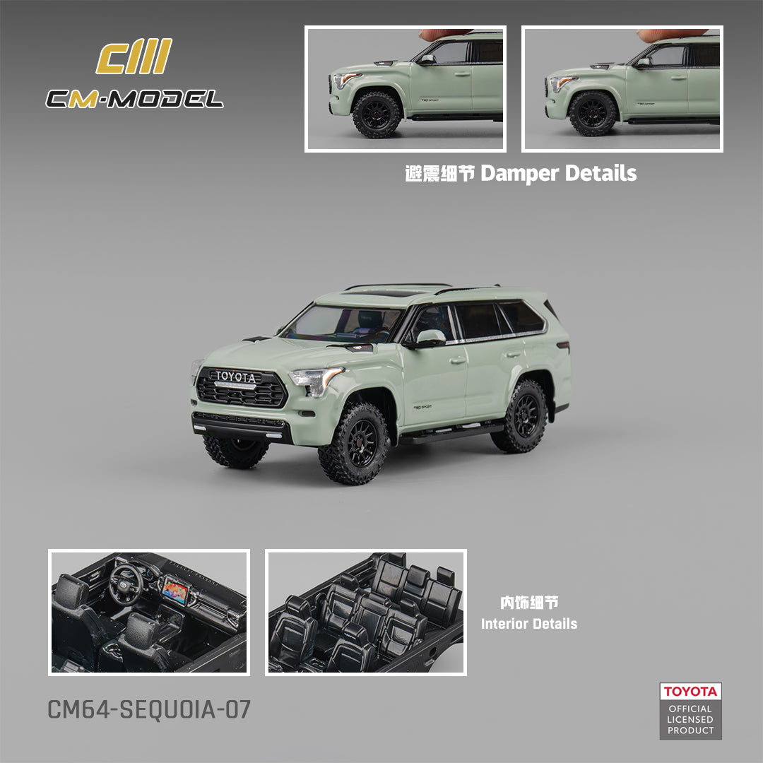 PREORDER CM MODEL 1/64 Toyota Sequioa Cyan CM64-Sequoia-07 (Approx. Release Date : Q2 2026 subject to manufacturer's final decision)